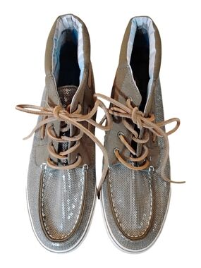 Sperry Tan Suede Sequin Casual Shoes Size 11